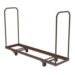 Correll C1972 Folding Chair Dolly w/ 29 Chair Capacity - Steel, Brown