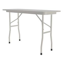 Correll CF1848M-15 48" Rectangular Folding Table w/ Gray Granite Melamine Top, 29"H