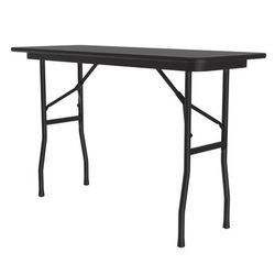 Correll CF1872M-07 72" Rectangular Folding Table w/ Black Granite Melamine Top, 29"H