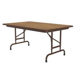 Correll CFA3048PX-06 48" Rectangular Folding Table w/ Medium Oak Top, 32"H, Brown