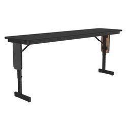 Correll SPA1860PX-07 60" Rectangular Folding Seminar Table w/ Black Granite Laminate Top, 32"H