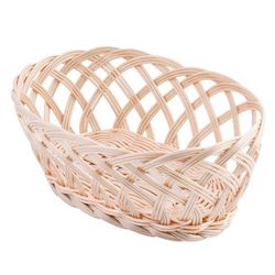 Tablecraft 1136W Handwoven Basket, 9 1/4 x 7 x 3 1/4", Polypropylene Cord, Beige