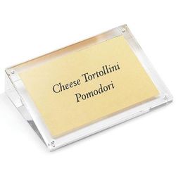 Tablecraft ACHS46 Tabletop Menu Card Holder - 4" x 6", Acrylic, Clear