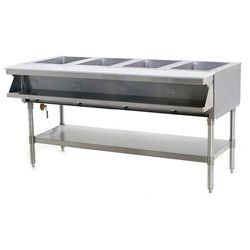 Eagle Group SHT4-240 63 1/2" Hot Food Table w/ (4) Wells & Cutting Board, 240v/1ph, Silver