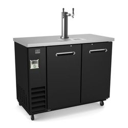 Kelvinator Commercial KCHBBD2D1T 49" Kegerator Beer Dispenser w/ (6) 1/6 Keg Capacity - 6 Column, Black, 115v