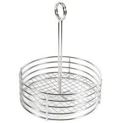 GET 4-81850 Round Condiment Caddy - Stainless Steel