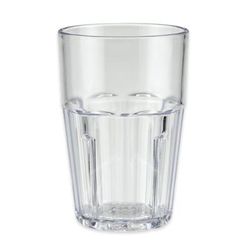 GET 9910-1-CL 10 oz Clear Plastic Double Rocks Tumbler