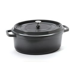 GET CA-007-GR/BK/CC 6 1/2 qt Ceramic Coated Aluminum Dutch Oven, Gray