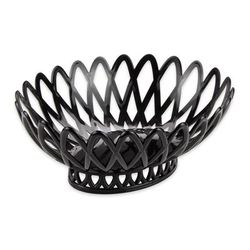 GET OB-940-BK Oval Bread & Bun Basket, 10" x 8 1/4", Polypropylene, Black, 1 Dozen