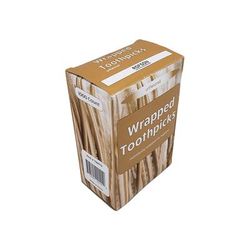 Rofson TNAT12 Cello Wrapped Wood Toothpicks, Beige