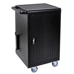 Luxor LLTM30-B 3 Level Computer Cart w/ 10 ft Cord, Chrome