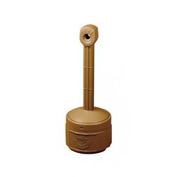 Justrite 26806T 1 gal Cease-Fire Cigarette Butt Receptacle - 30"H, Polyethylene, Terra Cotta, 1 Gallon, Orange