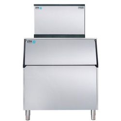 ITV Ice Makers SPIKAMS500/S-750 W1F (18205/19510) 480 lb Spika Full/Half Cube Commercial Ice Machine w/ Bin - 750 lb Storage, Water Cooled, 115v, 742 lb Storage, Stainless Steel