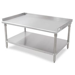 John Boos EES8-3024SSK 24" x 30" Stationary Equipment Stand for General Use, Undershelf, Stainless Steel Legs, Adjustable Undershelf