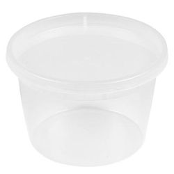 WNA TD40016R 16 oz Kari Out Deli Container w/Lid - Polypropylene, Clear, Translucent