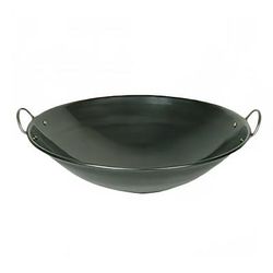 Thunder Group IRWC002 21 1/2" Iron Wok - Riveted Handles