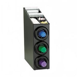 Dispense-Rite STL-SL-3BT Cup Dispenser, Cabinet, 9 Compartment, All Cup Types, Black