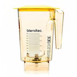 Blendtec 40-710-13 90 oz WildSide Jar w/ Yellow Hard Lid & 4" Wingtip Blade - Tritan, Yellow