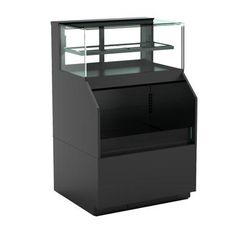 Structural Concepts NR4858RRSSV 47 3/4" Reveal Vertical Open Air Cooler w/ 3 Levels, 208-240v, Black