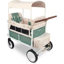 WonderFold Volkswagon Special Edition Quad (4 seater) Stroller Wagon - Sage Green