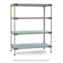 Metro MF-243674G-S-4 MetroMax 4 Polymer Louvered Shelf Kit - 36"W x 24"D x 74"H, Rust Resistant, Blue