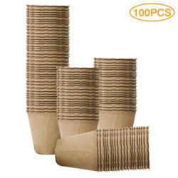 10/50/100PCS Nursery Pots Round Recycleable Paper Pulp Flowerpot Garden Seedling Cup Balcony