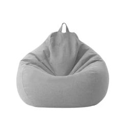 Housse de pouf en coton et lin pour canapé fauteuil sans remplissage pour adultes 11 couleurs
