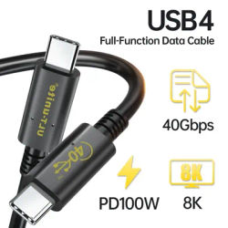 Câble USB Type C pour Macbook Pro LG Huawei Xiaomi Dell charge rapide Thunderbolt 3 fil de