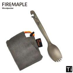 Fourchette en titane d'érable de feu avec poinçon multifonction couverts de Camping de randonnée