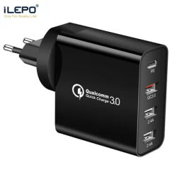 ILEPO – chargeur USB 48W Quick Charge 3.0 PD Type C pour téléphone compatible avec iPhone XS MAX 7