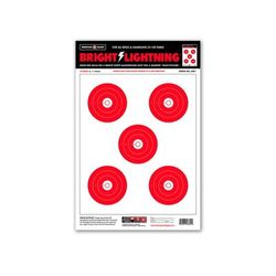 Thompson Target Bright Lightning 12.5x19in Paper Shooting Targets 100 Pack Red Large 6801-100
