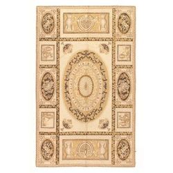 Modern Aubusson Rug - 4'8" x 7'7" - Ivory - 7'7'' x 4'8''