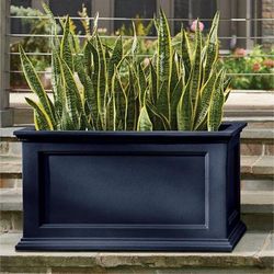 Devon Easy-Care Rectangular Planter - White - Grandin Road
