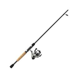 Zebco Spyn Spinning Combo Medium-Light Power 6 ft Black/Wood SPYN20602ML.NS3