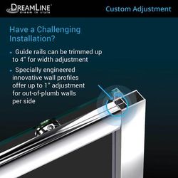 Dreamline DreamLine Infinity-Z 30 inch D x 60 inch W x 76 3/4 inch H Semi-Frameless Sliding Shower Door in Chrome and Clear Glass, Shower Base, and Wall Kit in White DL-6116C-01CL