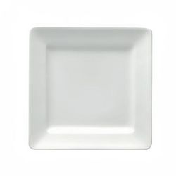 Oneida F8010000149S 10 1/4" Square Buffalo Plate - Porcelain, Bright White