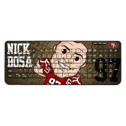 Nick Bosa San Francisco 49ers Emoji Design Wireless Keyboard