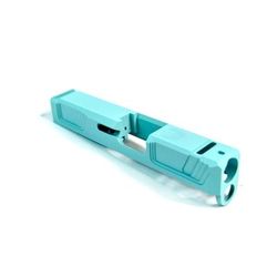 Gun Cuts Raider Slide for Glock 26 Optic Cut Robbins Egg Blue GC-G26-RAI-REB-RMR