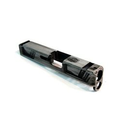 Gun Cuts Raider Slide for Glock 26 No Optic Cut Battleworn White GC-G26-RAI-SWHBW-NO