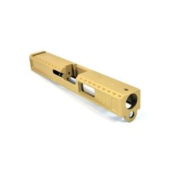 Gun Cuts Viper Slide for Glock 19 No Optic Cut Gold GC-G19-VIP-GOL-NO