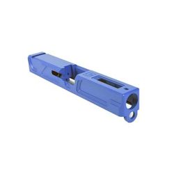 Gun Cuts Roswell Slide for Glock 19 No Optic Cut NRA Blue GC-G19-ROS-NBL-NO