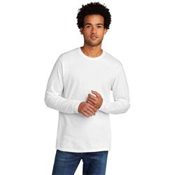 Port & Company PC330LS Tri-Blend Long Sleeve Top in White size XL | Polyester/Cotton/Rayon