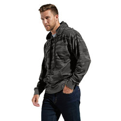 Burnside B8605 Men's Fleece Pullover T-Shirt in Black size Small | Cotton/Polyester Blend 8605
