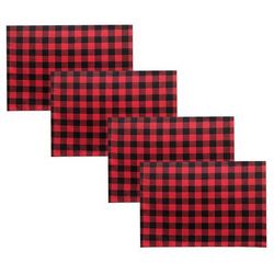 BUFFALO CHECK Placemat by LINTEX LINENS in Red Black