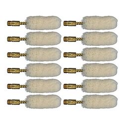 Brownells Wool Bore Mops - 20 Gauge Wool Bore Mop 12 Pack