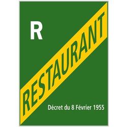 Signaletique.biz France - Panneau licence restaurant (G0510) - Adhésif - 150 x 210 mm - Adhésif