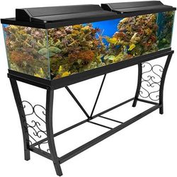 Black Scroll Aquarium Stand - for 55 Gallon Aquariums, 48.3 IN