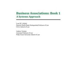 Business Associations Book A Systems Approach Volume