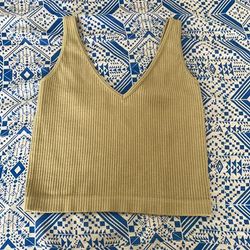 Free People Tops | Free People Intimately Olive Green Crop Top - Size M/L | Color: Green | Size: M