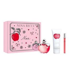 NINA BY NINA RICCI 3 PCS SET( 2.7 EDT +0.33 OZ ROLLBERBALL+3.4 BODY LOTION) Standard Body lotion for Women